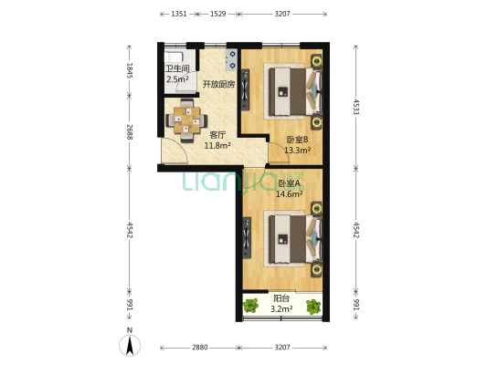 益仁巷2号 2室1厅1卫 50平方