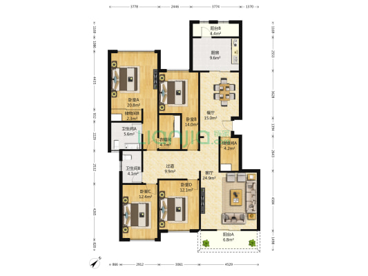新界四期 4室2厅2卫 185平方