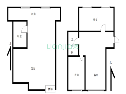 品质小区 一楼带院 精装修 房证满二-户型图