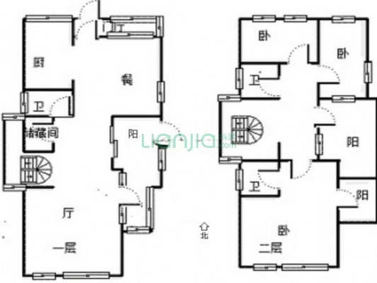 临水系独栋别墅，诚意出售，房本在手，随时过户.-户型图