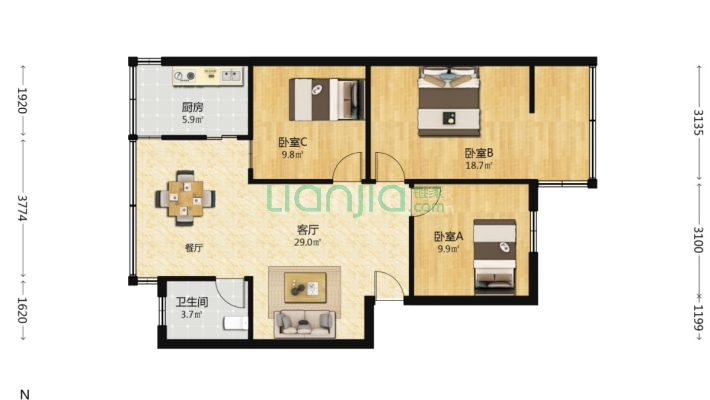 北站新村三组团二手房实景图