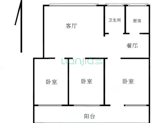 这套房子满五税费少 南北通透，采光充足，好地段-户型图