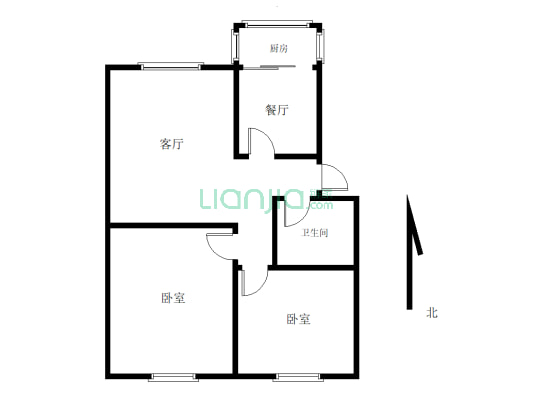 黄楝树，四楼110平两室一厅随时看房-户型图