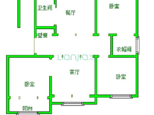 新东方·凤凰城 3室2厅 南 北-户型图