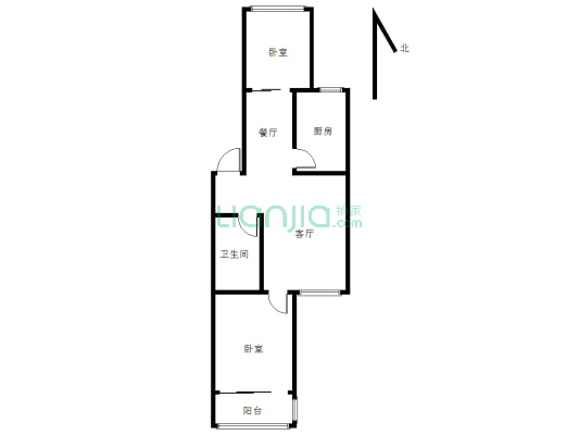 东安小区 步梯一楼 面积适中 看房子方便-户型图