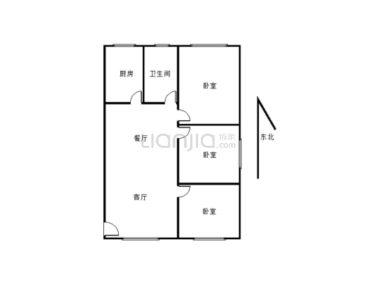 花果山登云路   三室两厅一卫  好楼层-户型图