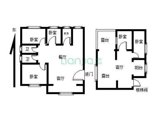 锦绣香江 青山绿水小区 带装修电梯五房 适合居住-户型图