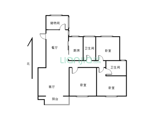 清华园3-2-1-2 143.50m²-户型图