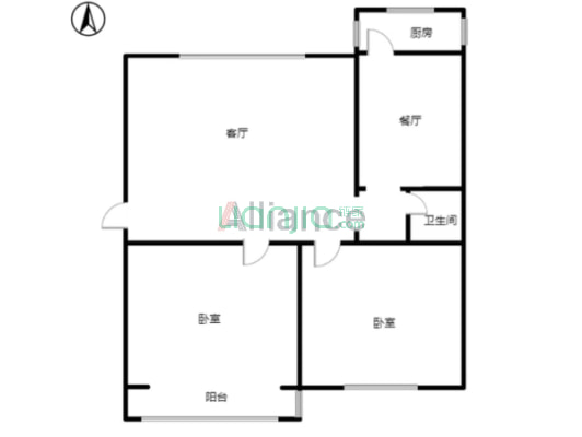 物探的家属院，大社区，集中供暖，看房有钥匙-户型图
