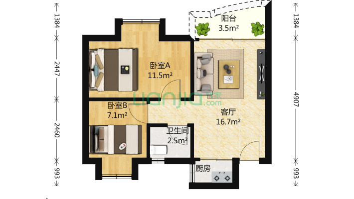鸿业苑二期二手房实景图