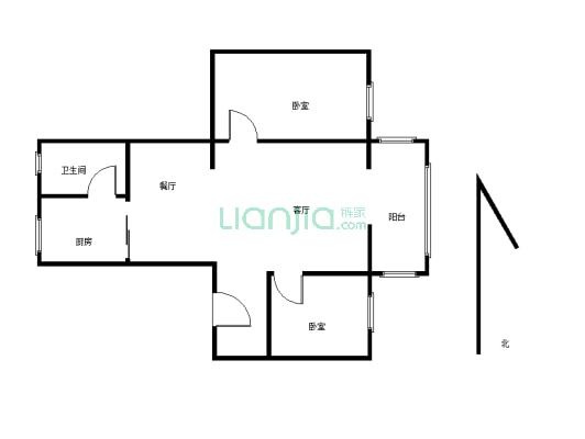 通湖巷两室两厅出行方便生活便利适合居住-户型图