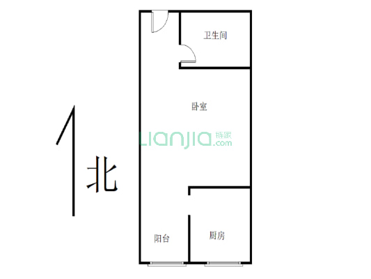 鑫丽康城34平公寓 1室 厅23万-户型图