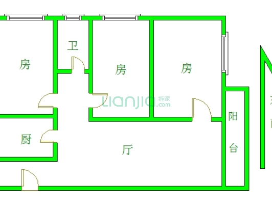 碧桂园空港国际 3室2厅 东南