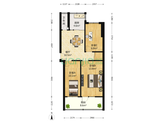 西盛四巷 4室1厅1卫 74平方
