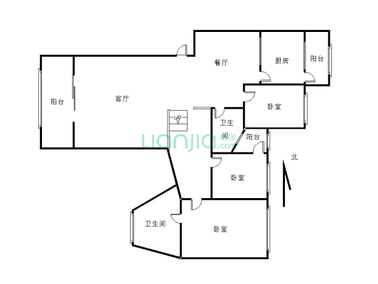 【优质】桂湖人家 产权167.00m² 大客厅 业主诚心出售-户型图
