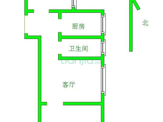 园林府邸 2室2厅 南 北-户型图