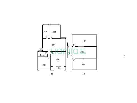 绿景华庭三室两厅，带阁楼，居住舒适，看房方便-户型图