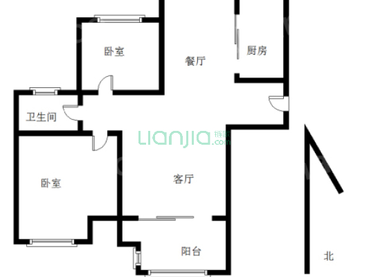 绿地一期 2室2厅 南 北