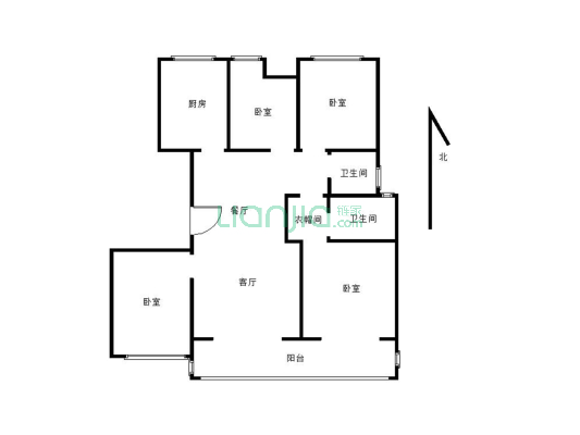 江山原筑电梯洋房1梯两户电梯入户 纯中庭改善住宅-户型图