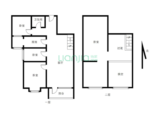 华融现代城 3室2厅 南 北-户型图