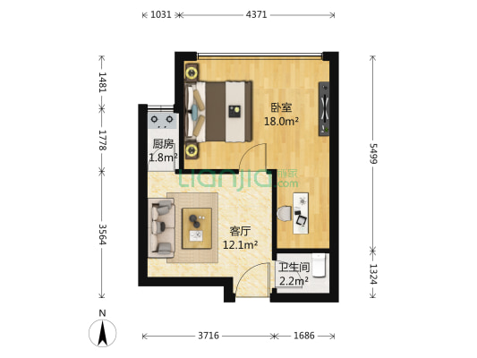 财富东海 地铁口小户型 稳定租约