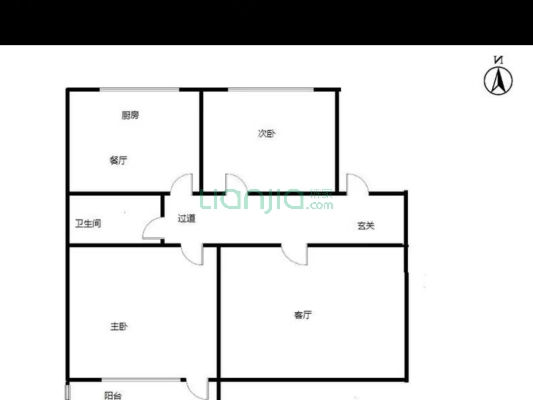 研制厂  南北通透三居室  业主诚意出售-户型图