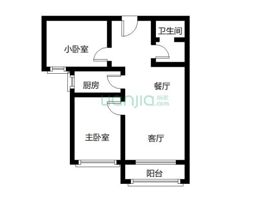 地质嘉园 2室2厅 南-户型图