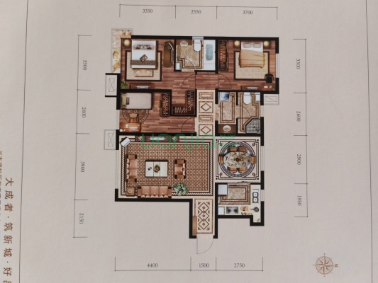 三利中和城B区大三居  格局好  价格可议-户型图