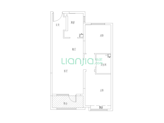 桃源新都孔雀城 2室2厅 南-户型图