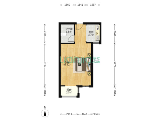 此房房本在手 低楼层 但采光没问题-户型图