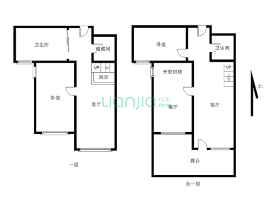 狮子城下越，精装修，格局方正。-户型图