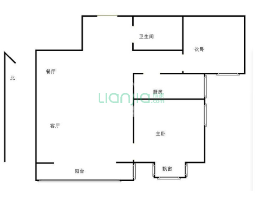 金阳瑞景 2室1厅 南-户型图