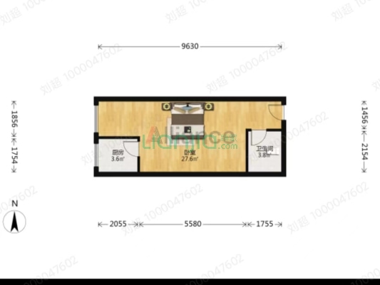 此房房本满二，好楼层，西朝向，无遮挡，采光好-户型图