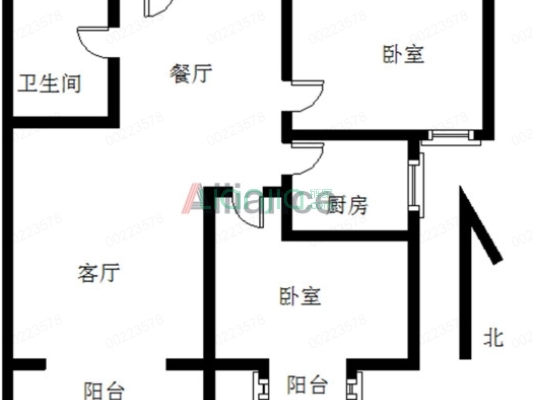 惠友万悦城(涿州) 2室1厅 南-户型图
