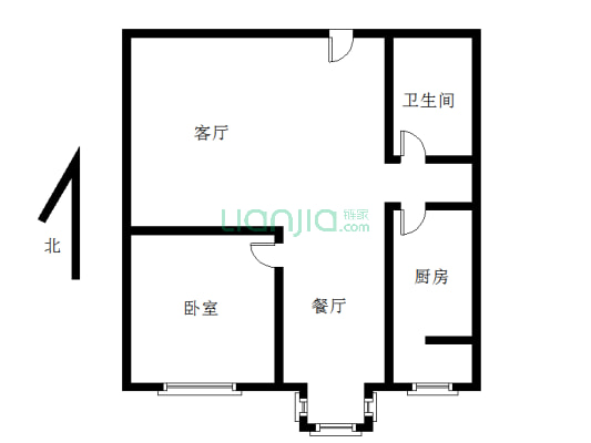 冠云路精装修两居室家具家电齐全拎包入住交通方便-户型图