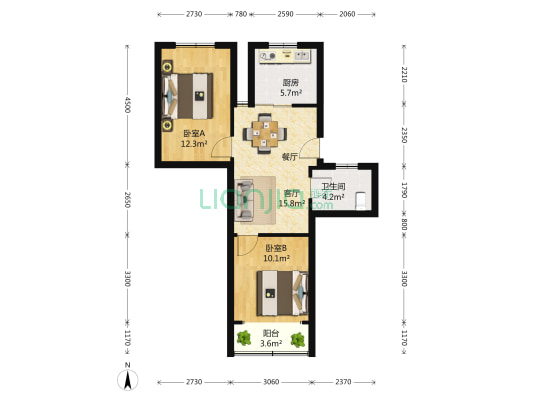 长海路137弄 2室1厅1卫 69平方
