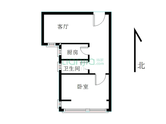 西丁双塔 精装修未住 全阳正规一居-户型图