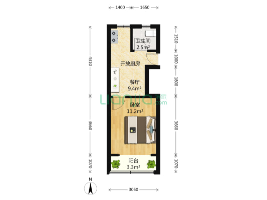 延长西路780弄 1室1厅1卫 32平方