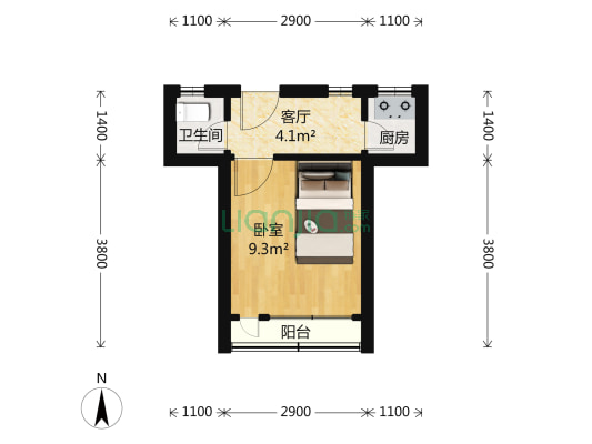 永清路171弄 1室1厅1卫 42平方