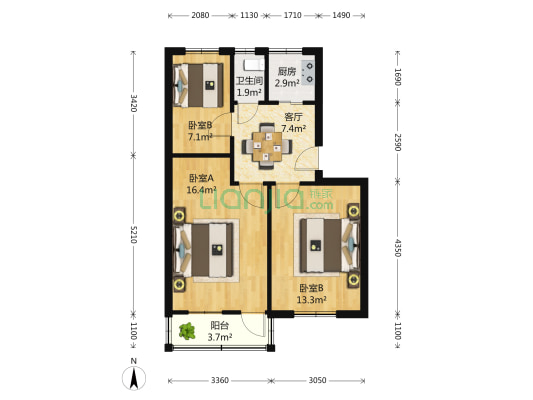 施家弄16号 3室1厅1卫 0平方
