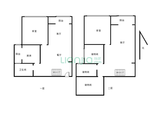 （克拉公寓3-2-1-2 118.32m² 59.8 万）业主 诚心出售-户型图