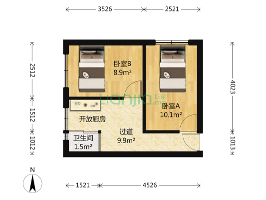 同合里 2室0厅1卫 52平方