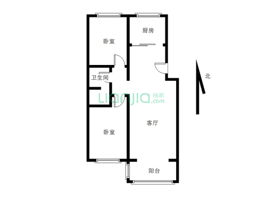 精装修，南北通透格局，中间楼层 停车位充足 交通便利-户型图