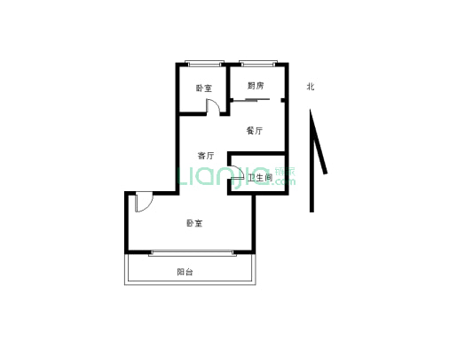 春城家园  两室出售  看房随时预约 业主自住房子-户型图