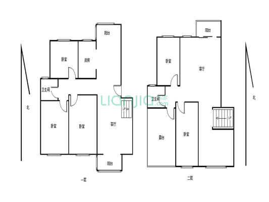 明珠世纪城  6+7  5室4厅2卫  交通便利  适合居住-户型图