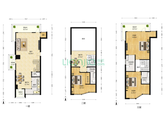 明泽半岛尊邸 3室3厅4卫 253平方