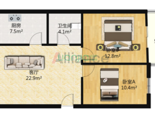 精装修  七十年大产权  东西通透电梯洋房-户型图