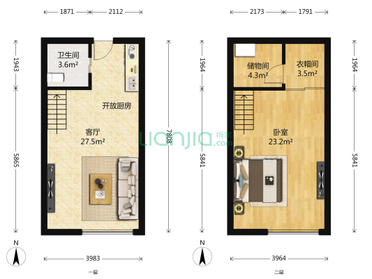 通润银座 1室1厅1卫 38平方