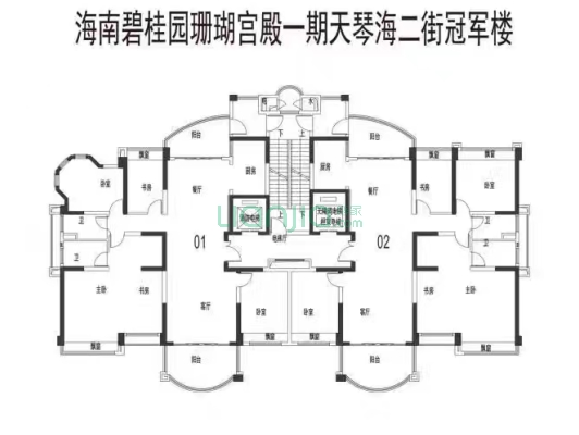 碧桂园珊瑚宫殿·天琴海 4室2厅 南-户型图