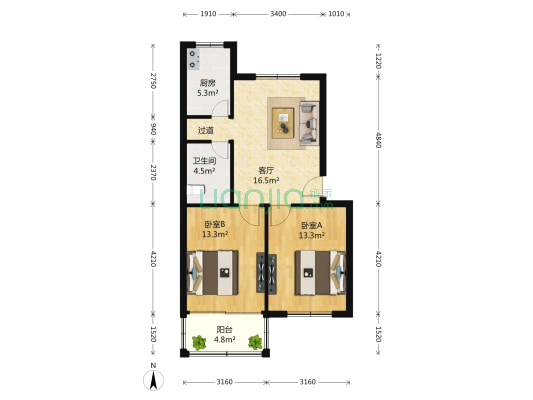 泾园新村南区 2室1厅1卫 0平方